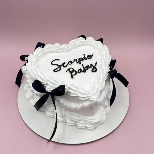 Ribbon Heart Cake