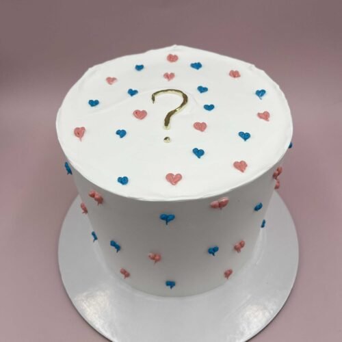 Gender Reveal Cream Cake
