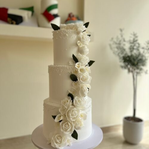 3 Layer Wedding White Cake