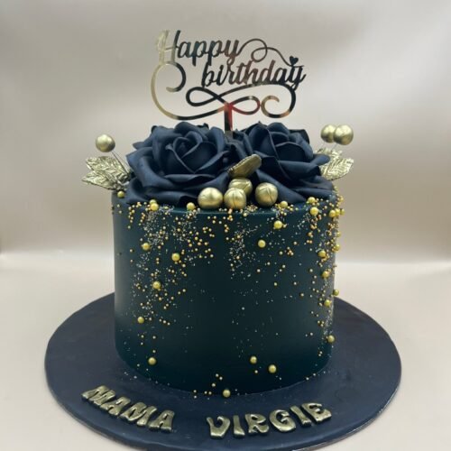 Black Rose Theme Cake