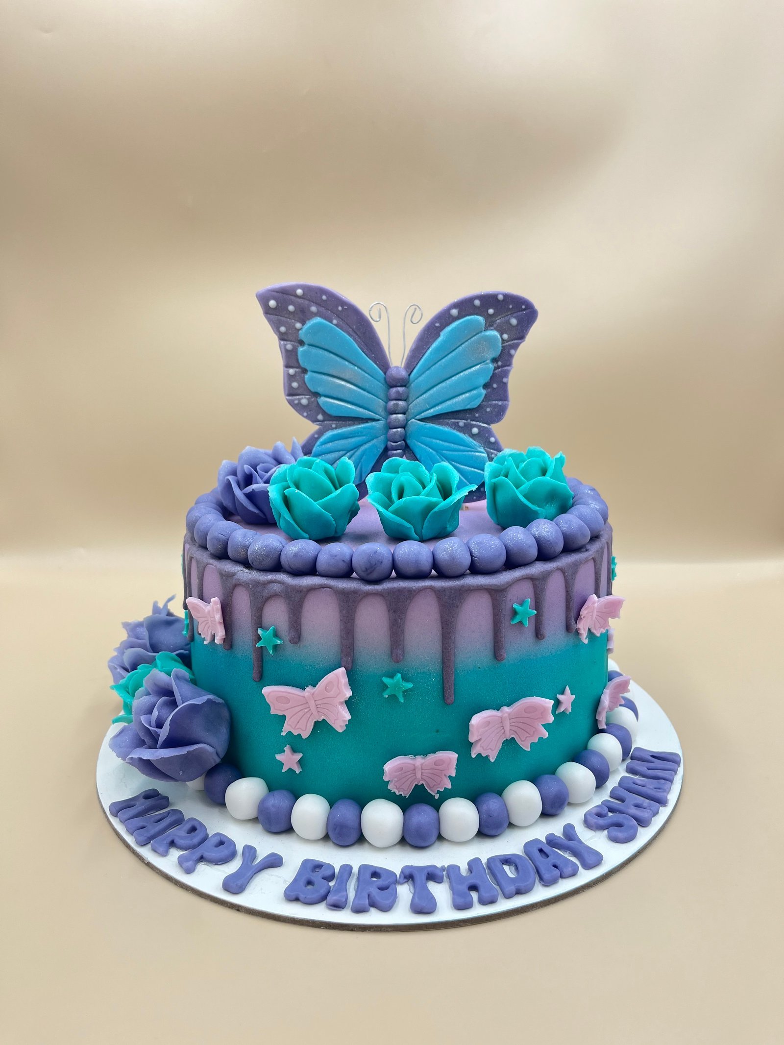 Butterfly Theme 3 Cake