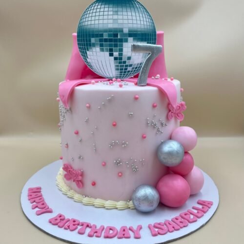 Disco Ball Pink Cake