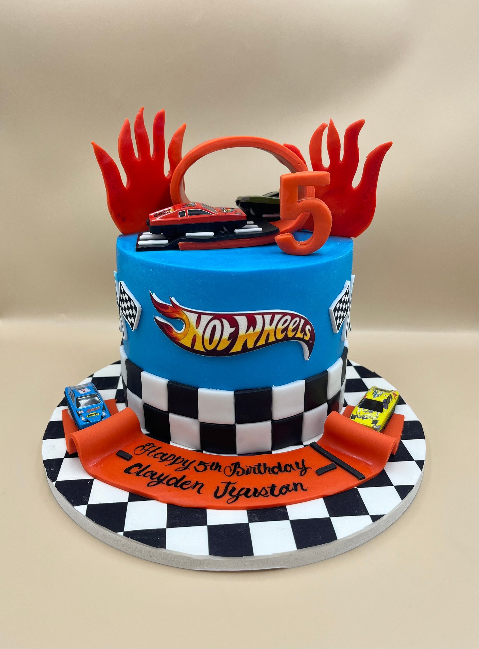 Hot Wheels Red Cake