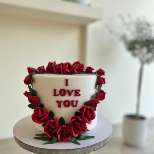 Rose I Love You Cake