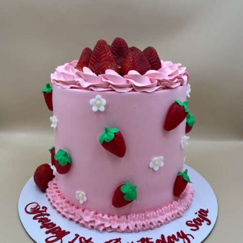 Strawberry Theme Cake