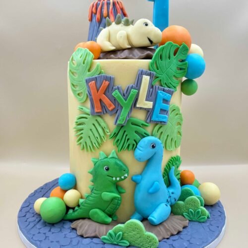 Tall Dino Theme Cake