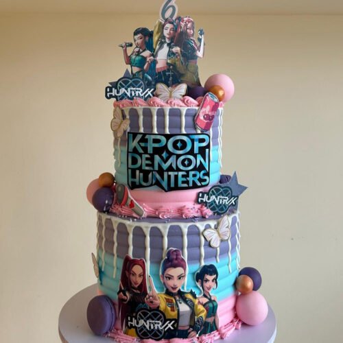 2 Layer Kpop Demon Hunter Cake