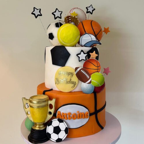 2 Layer Sports Champion Cake