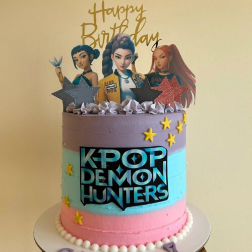 Kpop Demon Hunter Theme Cake