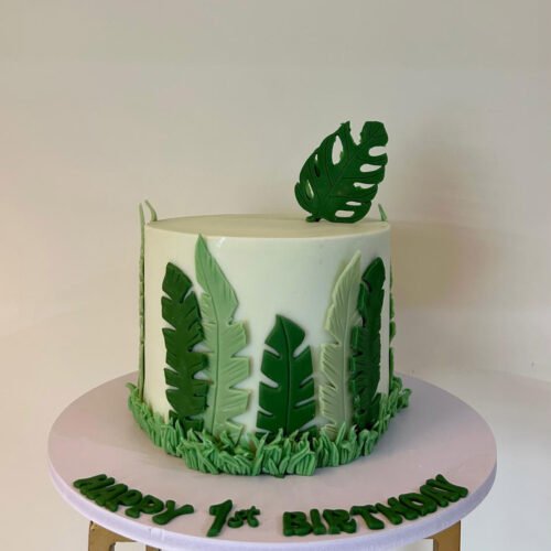 Plant Leaf Theme Cake