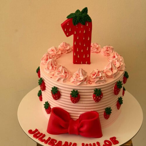 Strawberry Theme Cream Cake